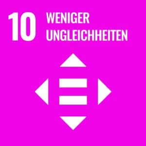 SDG 10 Icon Ziel 10 Ziele für nachhaltige Entwicklung digikids