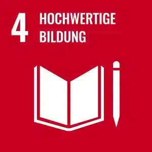 SDG 4 Icon Ziel 4 Ziele für nachhaltige Entwicklung digikids